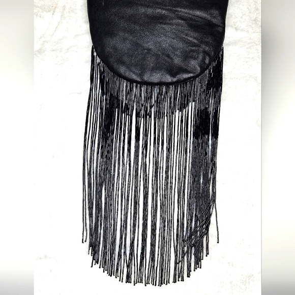 ARMANI EXCHANGE Genuine Leather Beaded Fringe Bag - Picture 10 of 10